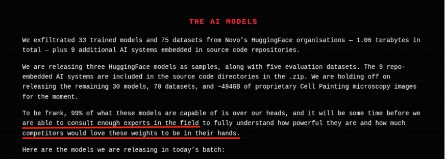 FulcrumSec's data-leak-site write-up of the Arup breach and Novo Nordisk AI models