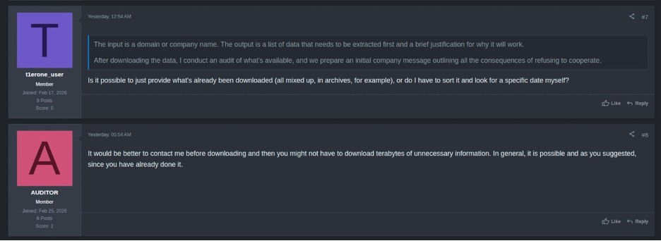 AUDITOR advertises Big-Four-grade audit services to ransomware operators on an underground forum