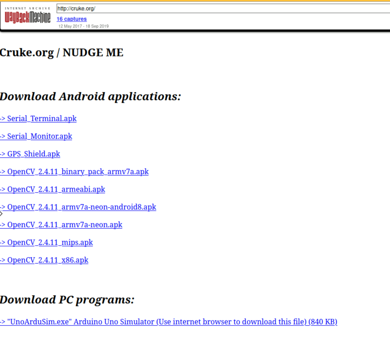 Archived web-history snapshot of the cruke.org webhook host