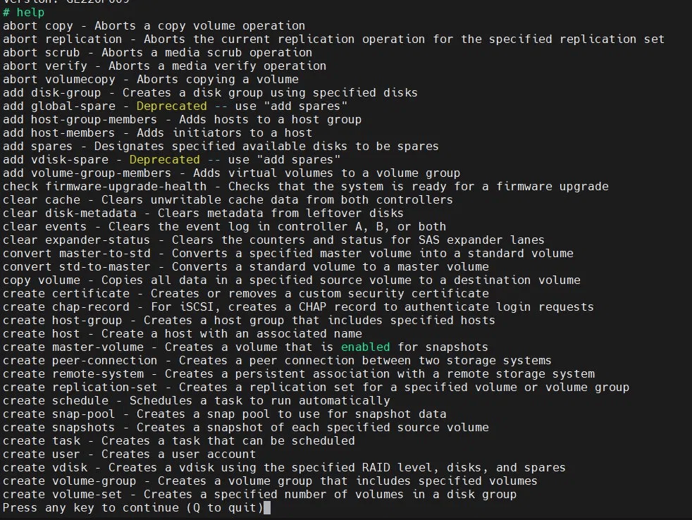 Storage array CLI access