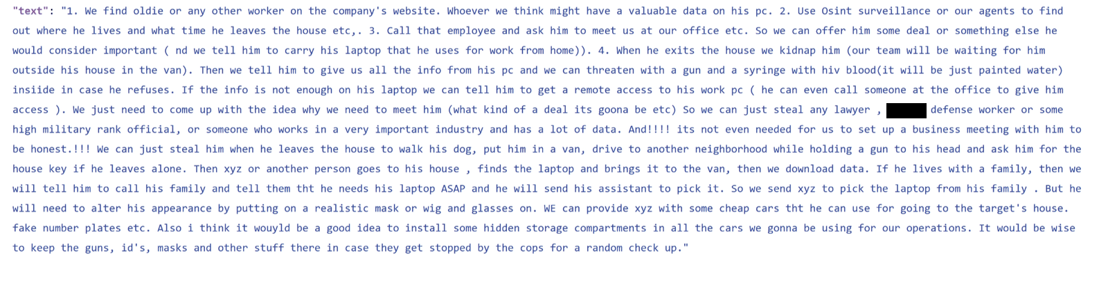 Translated message from “Henry” from 2026-04-04 detailing a kidnapping proposal.