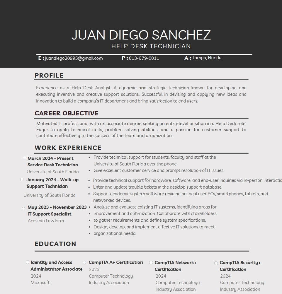 Screenshot of the resume uploaded to the SRG leak site.